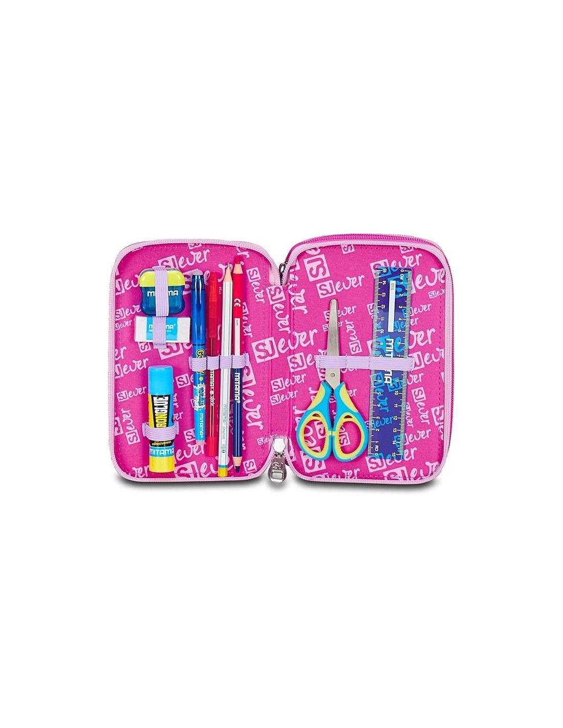 ASTUCCI: vendita online SJ Gang, Style Jam Gang, Astuccio Scuola 3 Zip, SJ Ever, Fucsia, 12,5x20x7 cm in offerta