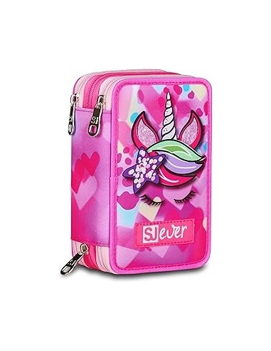 ASTUCCI: vendita online SJ Gang, Style Jam Gang, Astuccio Scuola 3 Zip, SJ Ever, Fucsia, 12,5x20x7 cm in offerta