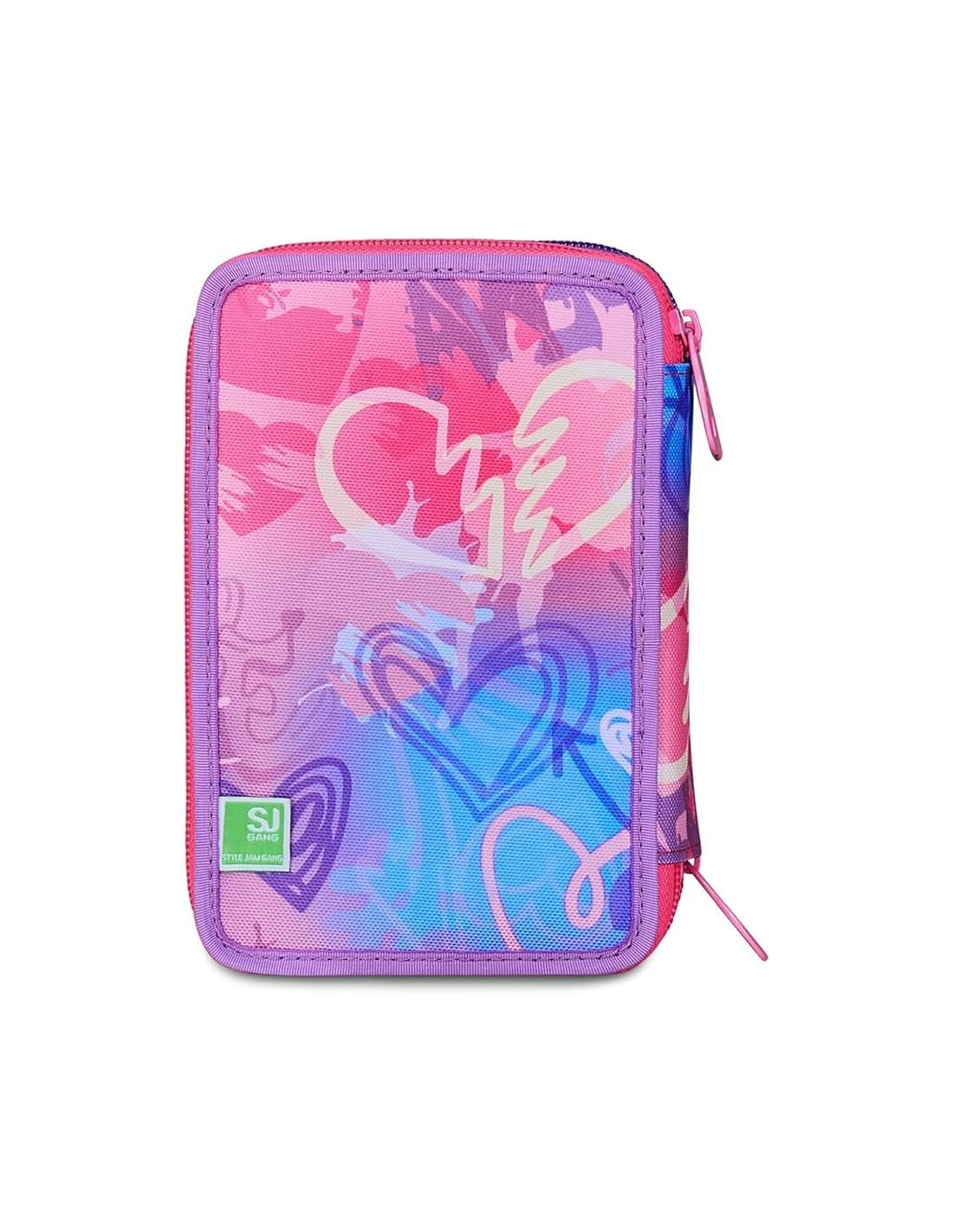 ASTUCCI: vendita online SJ Gang, Astuccio Scuola 3 Zip, Style Jam Gang, Fucsia, 12,5x20x7 cm, Bambina in offerta