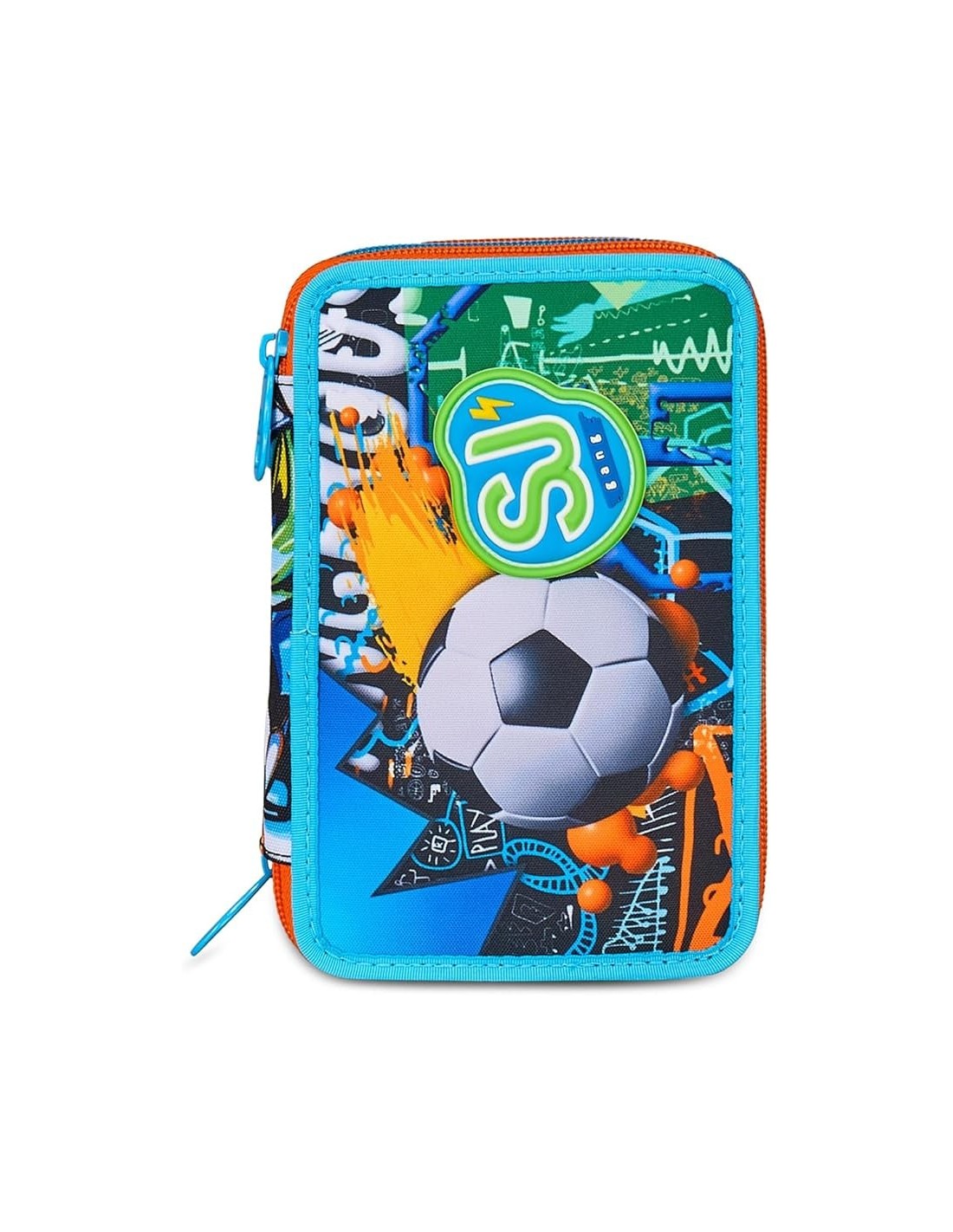 ASTUCCI: vendita online SJ Gang Astuccio Scuola 3 Zip, Style Jam Gang, Multicolore, 12,5x20x7 cm, Bambino in offerta