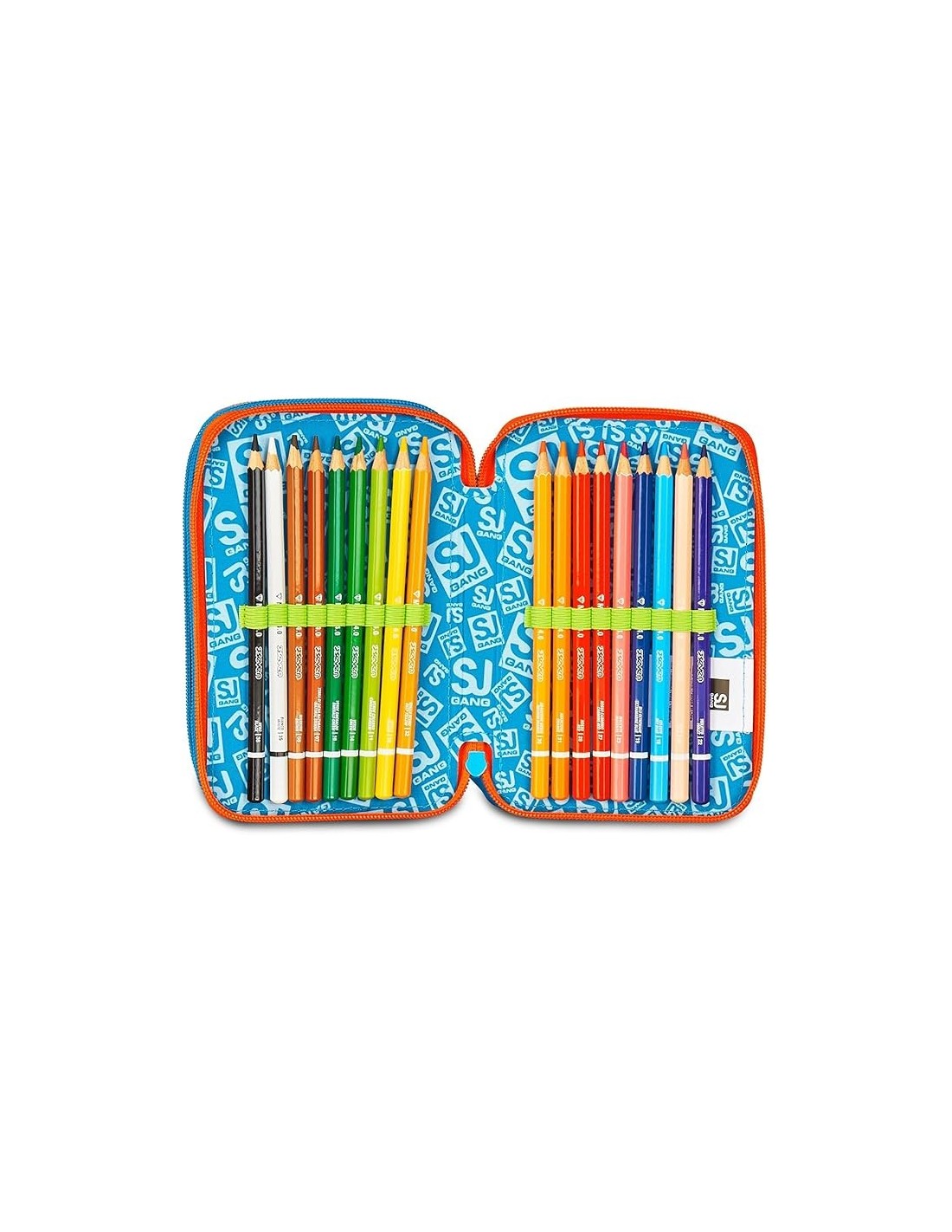 ASTUCCI: vendita online SJ Gang Astuccio Scuola 3 Zip, Style Jam Gang, Multicolore, 12,5x20x7 cm, Bambino in offerta