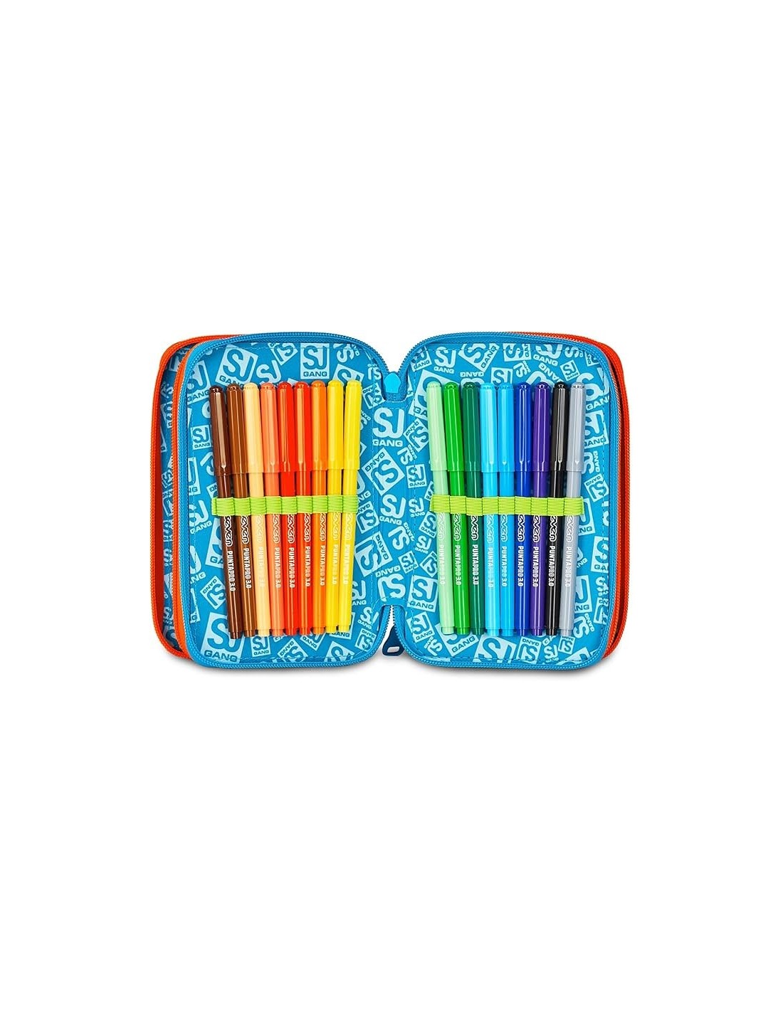ASTUCCI: vendita online SJ Gang Astuccio Scuola 3 Zip, Style Jam Gang, Multicolore, 12,5x20x7 cm, Bambino in offerta