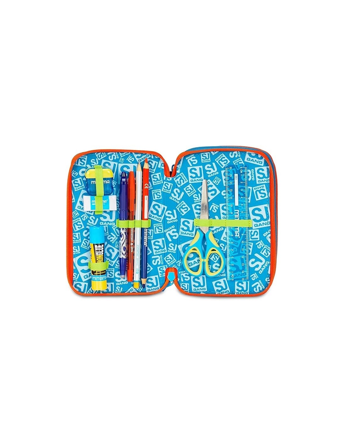 ASTUCCI: vendita online SJ Gang Astuccio Scuola 3 Zip, Style Jam Gang, Multicolore, 12,5x20x7 cm, Bambino in offerta