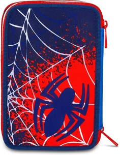 ASTUCCI: vendita online Seven Spiderman, Astuccio Scuola 3 Zip, Blu, Triplo Scomparto, 20 x 12,5 x 7 cm, Penne, Matite, Color...