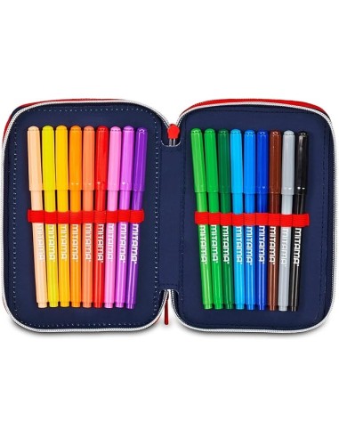 ASTUCCI: vendita online Seven Spiderman, Astuccio Scuola 3 Zip, Blu, Triplo Scomparto, 20 x 12,5 x 7 cm, Penne, Matite, Color...