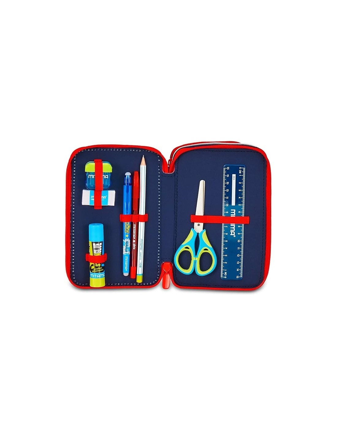ASTUCCI: vendita online Seven Spiderman, Astuccio Scuola 3 Zip, Blu, Triplo Scomparto, 20 x 12,5 x 7 cm, Penne, Matite, Color...