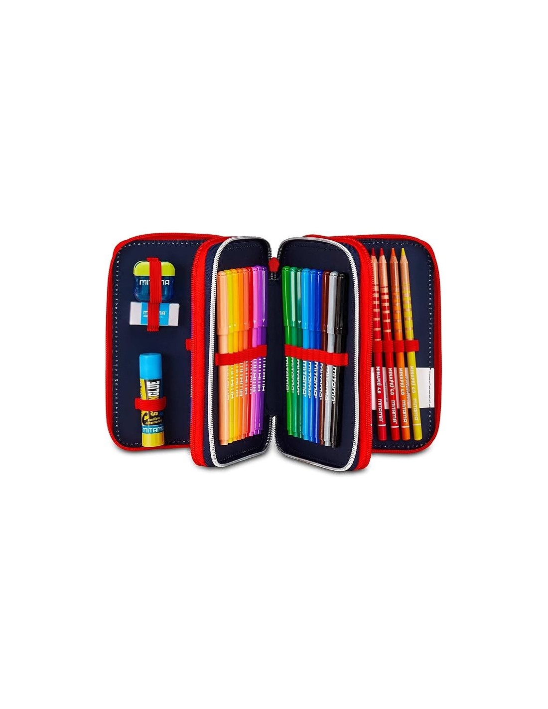 ASTUCCI: vendita online Seven Spiderman, Astuccio Scuola 3 Zip, Blu, Triplo Scomparto, 20 x 12,5 x 7 cm, Penne, Matite, Color...