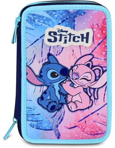 ASTUCCI: vendita online Seven, Astuccio Lilo & Stitch, Scuola 3 Zip, Celeste, Rosa, Triplo Scomparto, 20 x 12,5 x 7 cm, Penne...