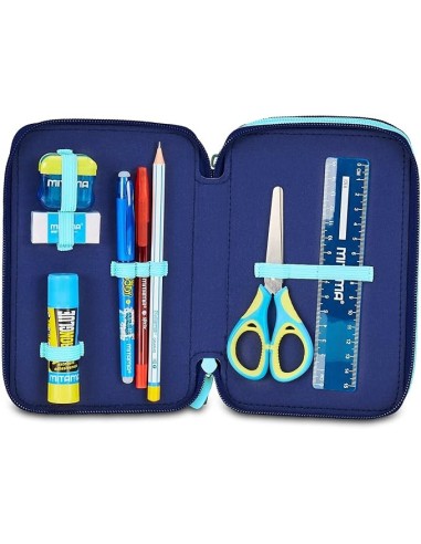 ASTUCCI: vendita online Seven, Astuccio Lilo & Stitch, Scuola 3 Zip, Celeste, Rosa, Triplo Scomparto, 20 x 12,5 x 7 cm, Penne...