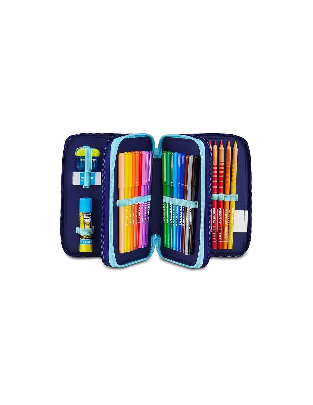 ASTUCCI: vendita online Seven, Astuccio Lilo & Stitch, Scuola 3 Zip, Celeste, Rosa, Triplo Scomparto, 20 x 12,5 x 7 cm, Penne...