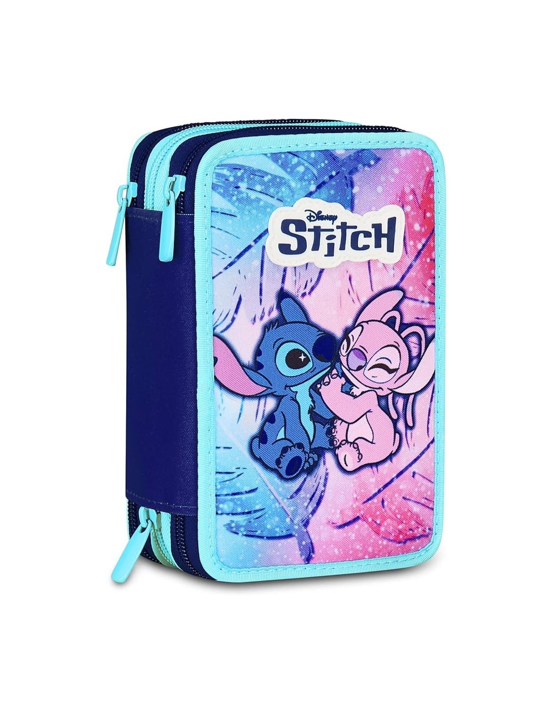 ASTUCCI: vendita online Seven, Astuccio Lilo & Stitch, Scuola 3 Zip, Celeste, Rosa, Triplo Scomparto, 20 x 12,5 x 7 cm, Penne...