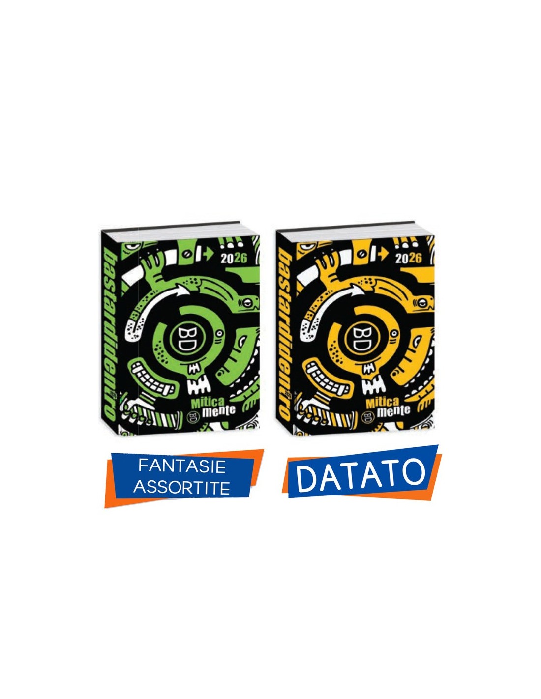 DIARI: vendita online Bastardidentro, Diario Agenda, Superspecial Fluo, 16 Mesi, 2025–2026, Standard, 576 Pagine, 13,6 x 18,3...