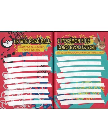DIARI: vendita online Pokémon, Diario Scuola 2025 2026, Seven, Rosso, 10 Mesi, Non Datato, 21 x 15 x 3 cm, Copertina Lucida i...