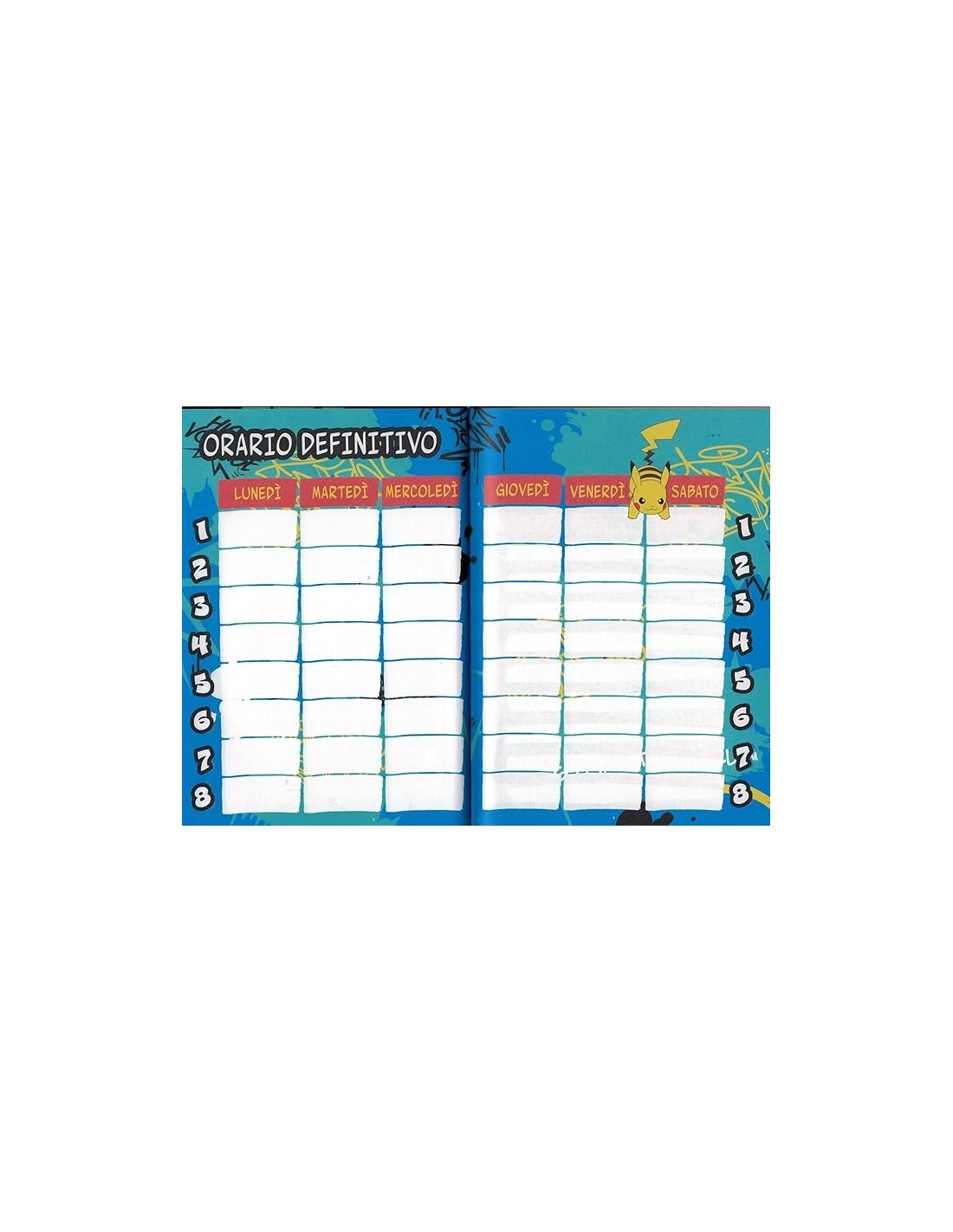 DIARI: vendita online Pokémon, Diario Scuola 2025 2026, Seven, Rosso, 10 Mesi, Non Datato, 21 x 15 x 3 cm, Copertina Lucida i...