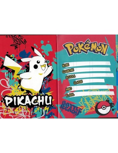 DIARI: vendita online Pokémon, Diario Scuola 2025 2026, Seven, Rosso, 10 Mesi, Non Datato, 21 x 15 x 3 cm, Copertina Lucida i...