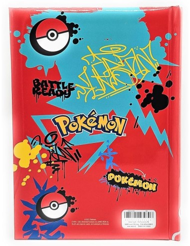 DIARI: vendita online Pokémon, Diario Scuola 2025 2026, Seven, Rosso, 10 Mesi, Non Datato, 21 x 15 x 3 cm, Copertina Lucida i...