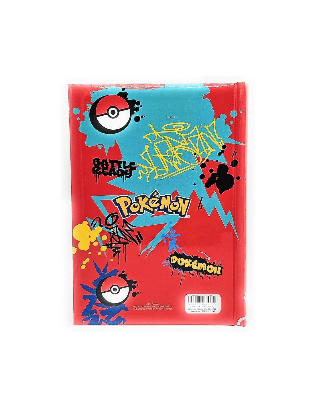 DIARI: vendita online Pokémon, Diario Scuola 2025 2026, Seven, Rosso, 10 Mesi, Non Datato, 21 x 15 x 3 cm, Copertina Lucida i...