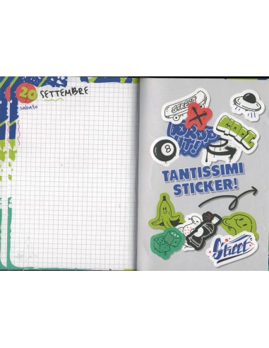 DIARI: vendita online Seven, Diario Scuola Boy Be Good, 2025 2026, Datato, 12 Mesi, 18.5 x 13.5 x 2.5 cm, Copertina Lucida Ri...