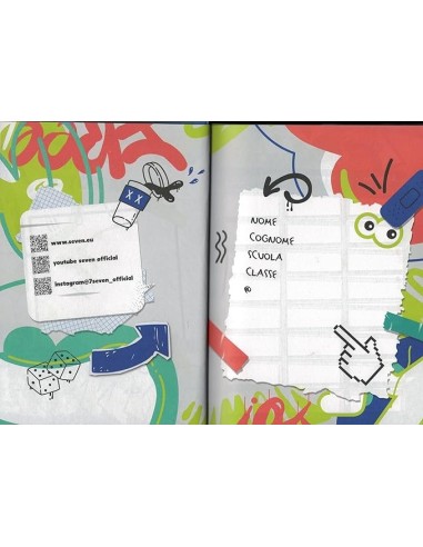 DIARI: vendita online Seven, Diario Scuola Boy Be Good, 2025 2026, Datato, 12 Mesi, 18.5 x 13.5 x 2.5 cm, Copertina Lucida Ri...