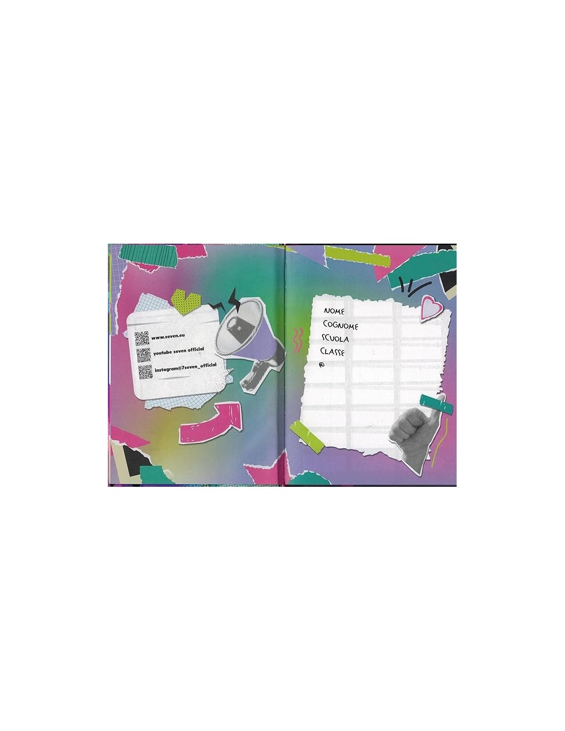 DIARI: vendita online Seven, Diario Scuola Girl Farfalla, 2025 2026, Datato, 12 Mesi, 18.5 x 13.5 x 2.5 cm, Copertina Lucida ...