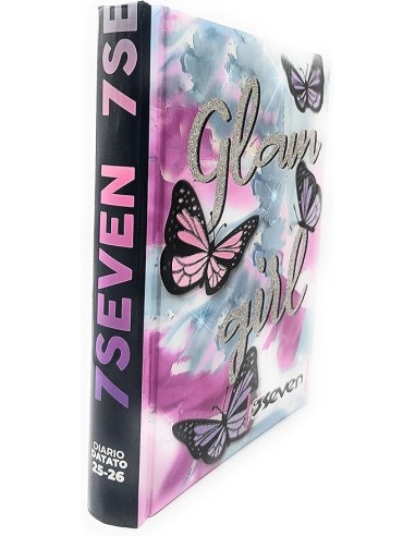 DIARI: vendita online Seven, Diario Scuola Girl Farfalla, 2025 2026, Datato, 12 Mesi, 18.5 x 13.5 x 2.5 cm, Copertina Lucida ...