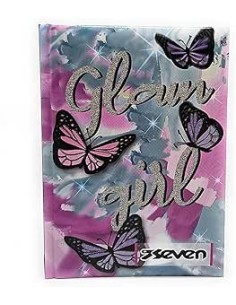 DIARI: vendita online Seven, Diario Scuola Girl Farfalla, 2025 2026, Datato, 12 Mesi, 18.5 x 13.5 x 2.5 cm, Copertina Lucida ...