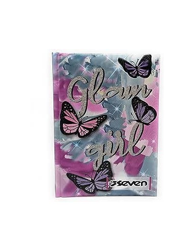 DIARI: vendita online Seven, Diario Scuola Girl Farfalla, 2025 2026, Datato, 12 Mesi, 18.5 x 13.5 x 2.5 cm, Copertina Lucida ...