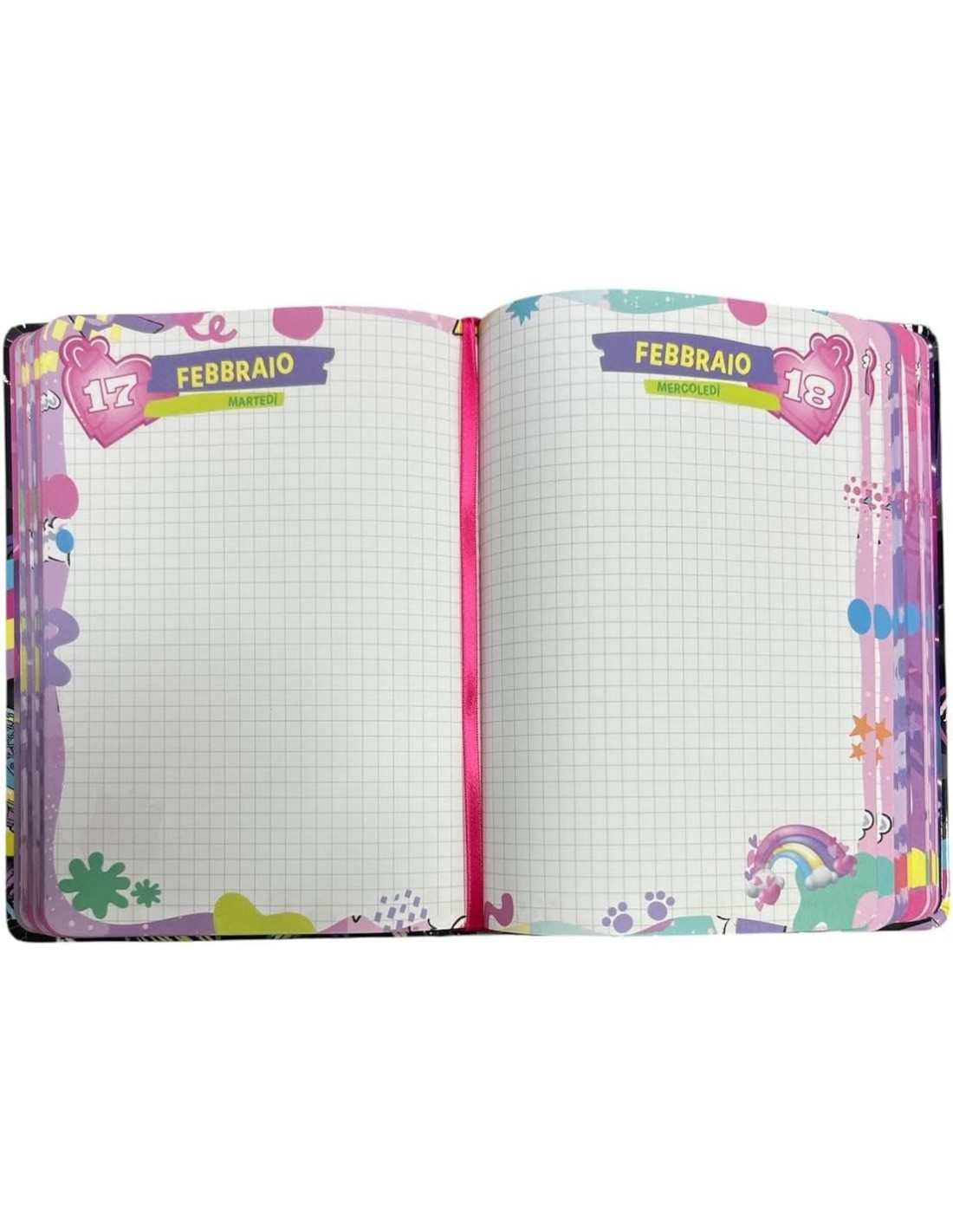 DIARI: vendita online Diario datato SJ Gang, Seven Girl, Agenda scolastica, 15,5 x 20,5 cm, Copertina rigida, Assortito in of...