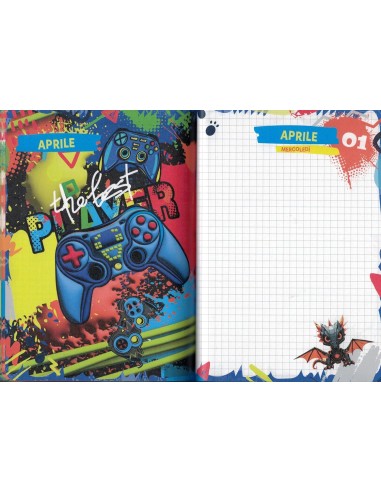 DIARI: vendita online Seven Diario Agenda Scuola, SJ GANG Boy, Animali Drego Robot, Datato 2025/2026, 21 x 15 x 2,5 cm in off...
