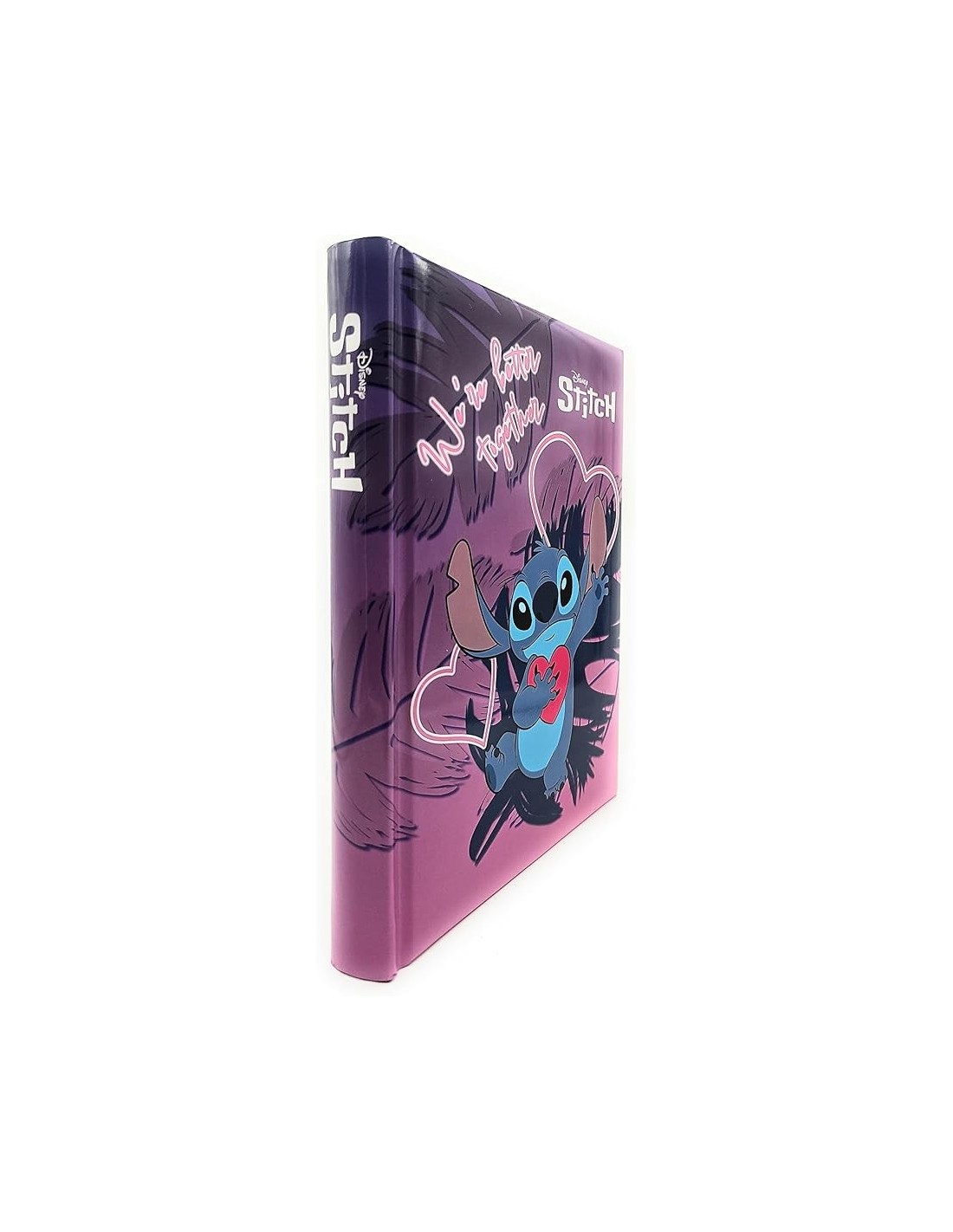DIARI: vendita online Seven, Diario, Agenda Scuola, Disney Stitch e Angel, 12 Mesi, 21 x 15 x 3 cm, Copertina Lucida Rigida i...