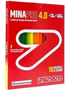 CANCELLERIA: vendita online Seven, Set Matite Colorate, 18 Pezzi, Pastelli Scuola Ufficio, Mina 4.0, Etichetta Nome, 16x18x2 ...