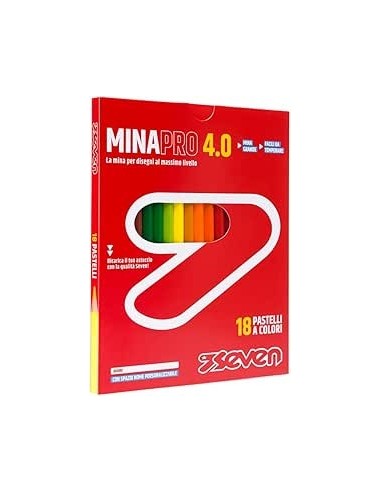 CANCELLERIA: vendita online Seven, Set Matite Colorate, 18 Pezzi, Pastelli Scuola Ufficio, Mina 4.0, Etichetta Nome, 16x18x2 ...