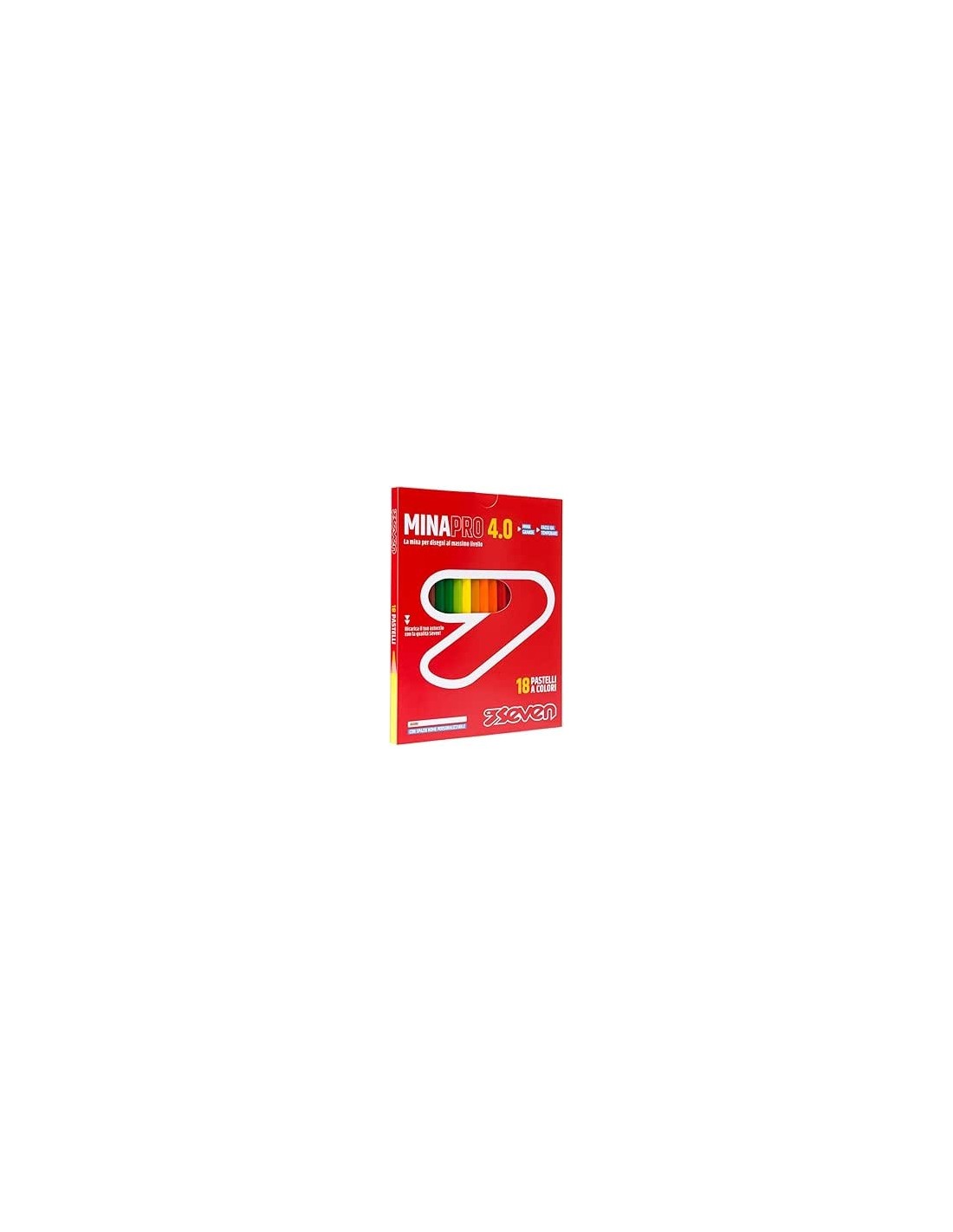 CANCELLERIA: vendita online Seven, Set Matite Colorate, 18 Pezzi, Pastelli Scuola Ufficio, Mina 4.0, Etichetta Nome, 16x18x2 ...