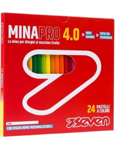 CANCELLERIA: vendita online Seven, Set Matite Colorate, 24 Pezzi, Pastelli Scuola Ufficio, Mina 4.0, Fusto Esagonale 7.6 mm, ...