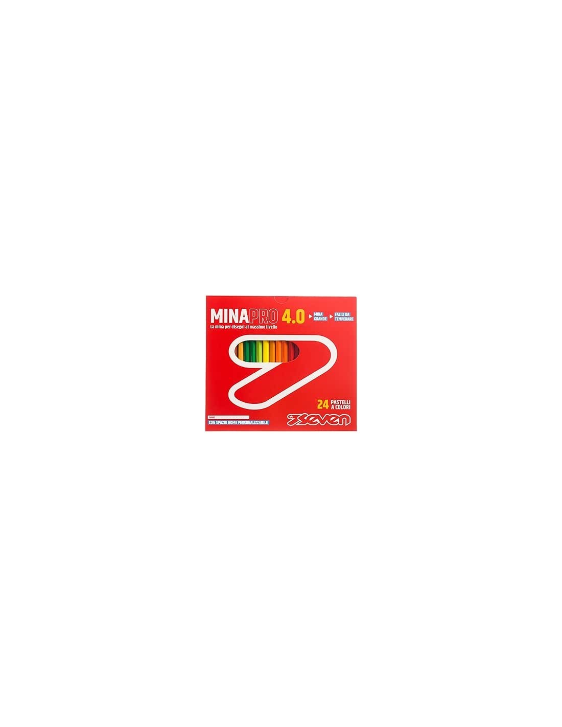 CANCELLERIA: vendita online Seven, Set Matite Colorate, 24 Pezzi, Pastelli Scuola Ufficio, Mina 4.0, Fusto Esagonale 7.6 mm, ...