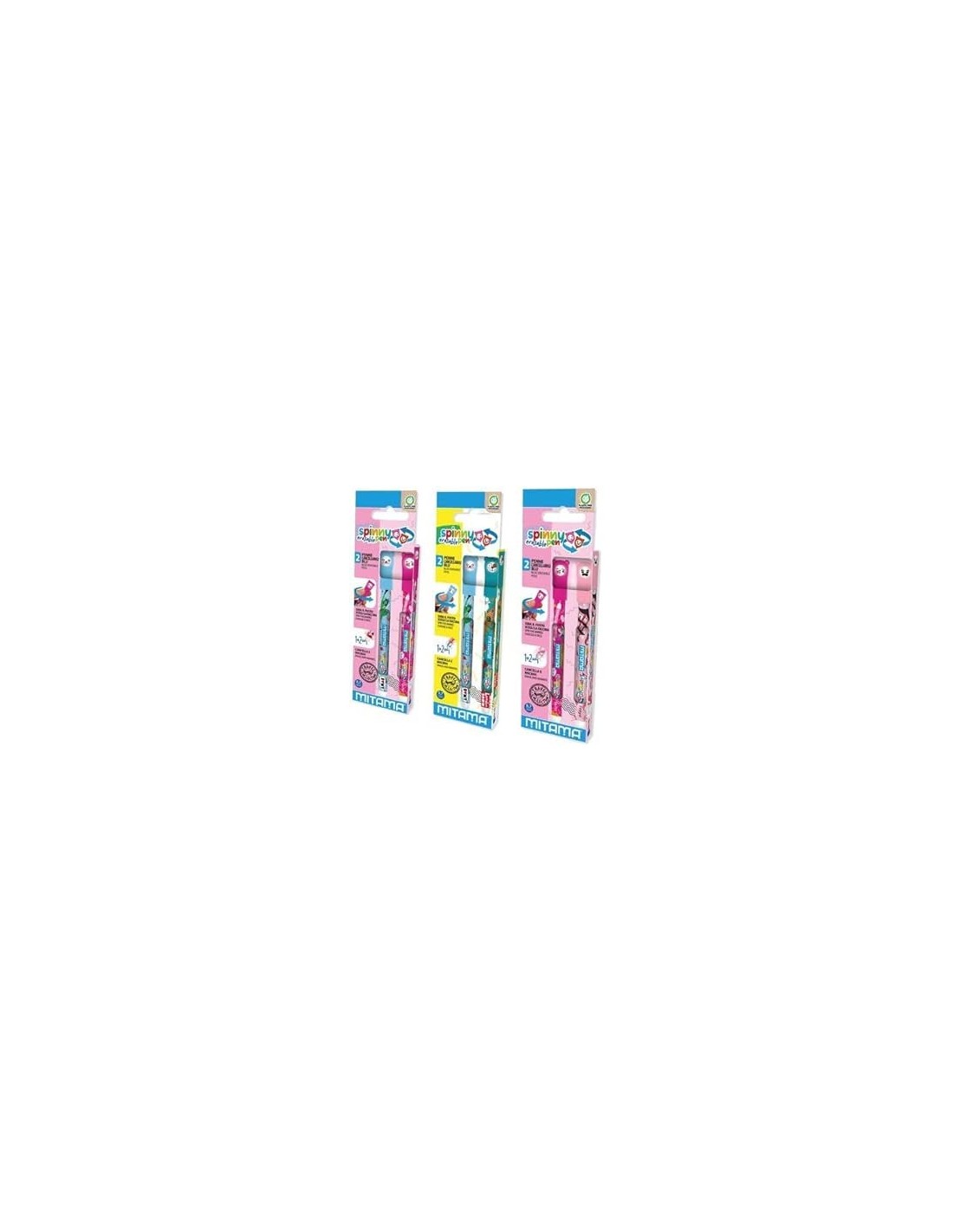 CANCELLERIA: vendita online Mitama, Set 2 Penne Cancellabili, Spinny Pen P.07, Penna Blu, Punta 0.7 mm, Seven Erasable, Facci...