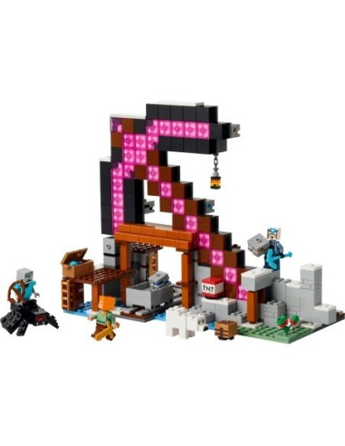 LEGO Minecraft 21277 – La Miniera delle Piccozze: immensa miniera con TNT interattivo, ragno cavalcabile e Alex | ShopInCasa