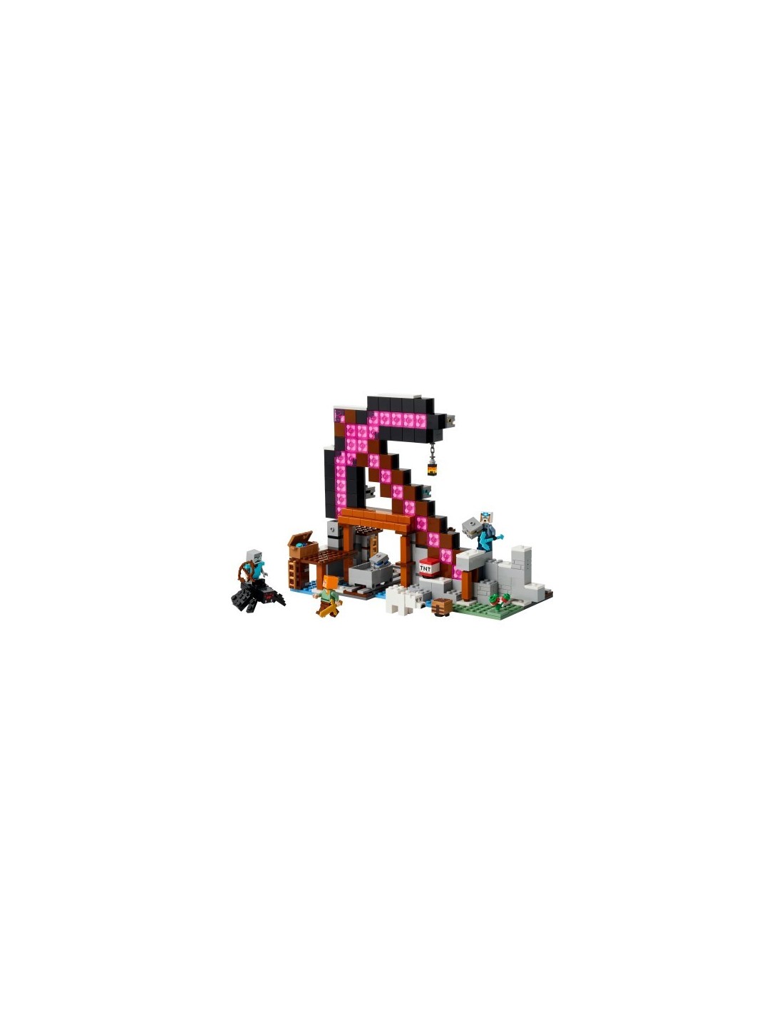 LEGO Minecraft 21277 – La Miniera delle Piccozze: immensa miniera con TNT interattivo, ragno cavalcabile e Alex | ShopInCasa