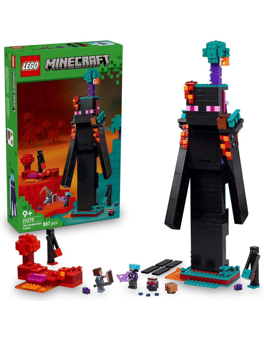 LEGO Minecraft 21279 Torre dell’Enderman 2in1 con mob e portale | shopincasa.it