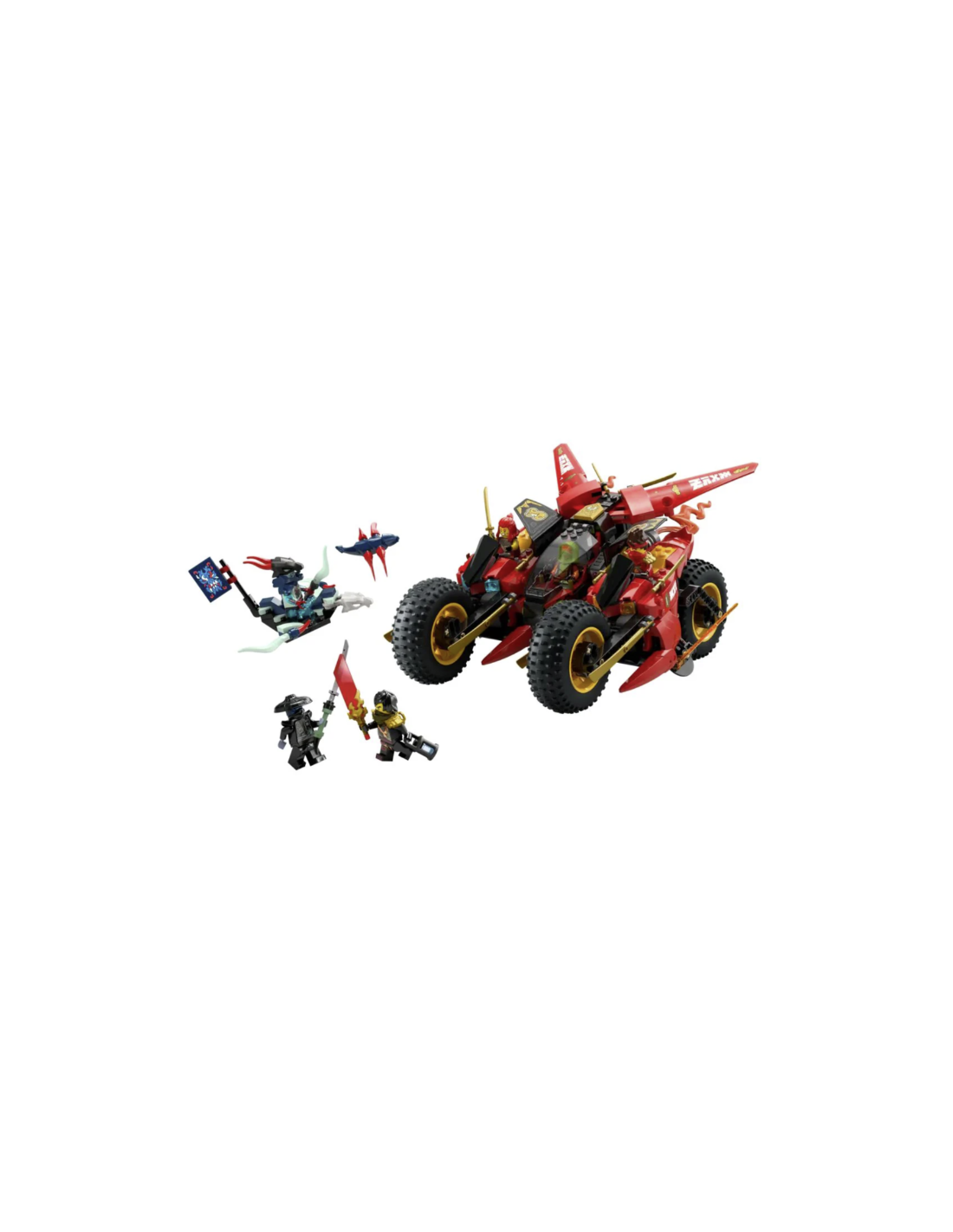 LEGO 71844 Ninjago Veicolo da Combattimento Ninja con Moto, Aereo e Minifigure | Shop in Casa