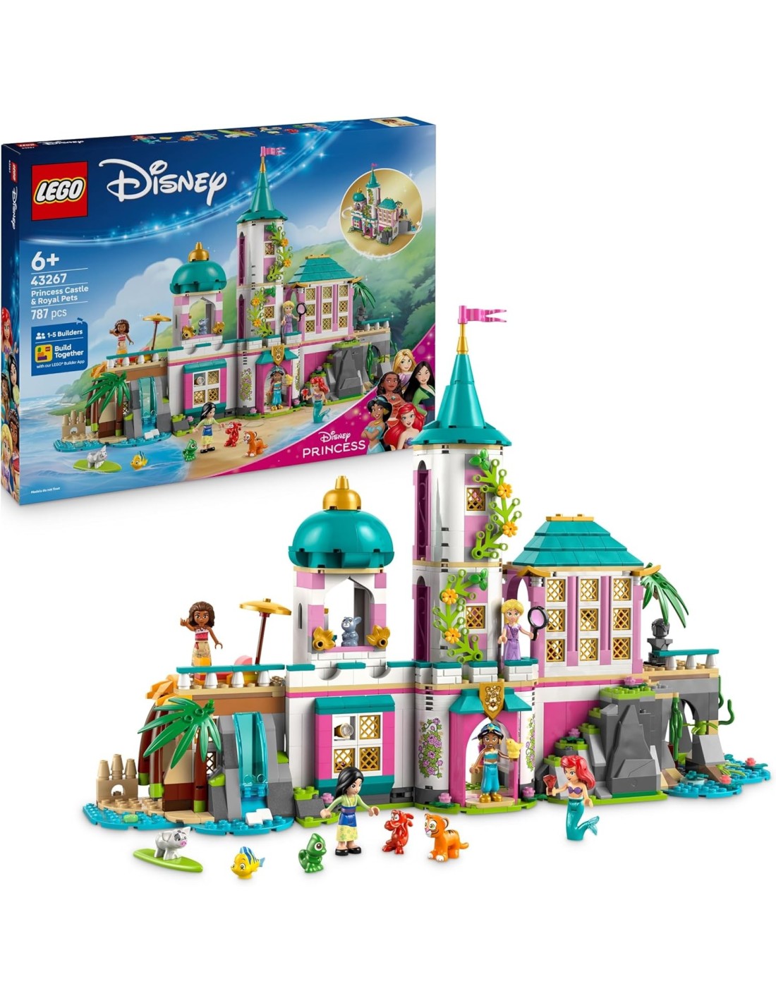 LEGO 43267 Disney Castello della Principessa con Animali Reali e Mini Bamboline | Shop in Casa