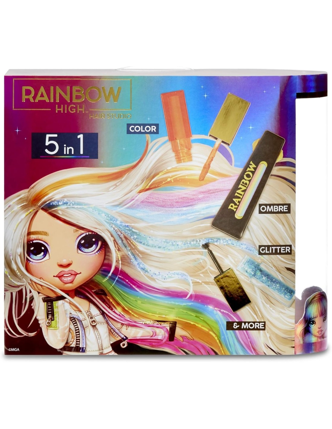 Rainbow High Hair Studio con Amaya Raine e set capelli 5 in 1 | shopincasa.it
