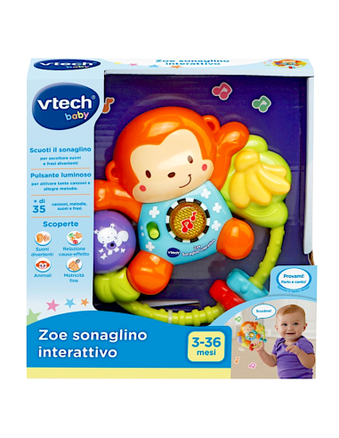 VTech Zoe Sonaglino Interattivo - Gioco Neonati 3-36 Mesi | shopincasa.it