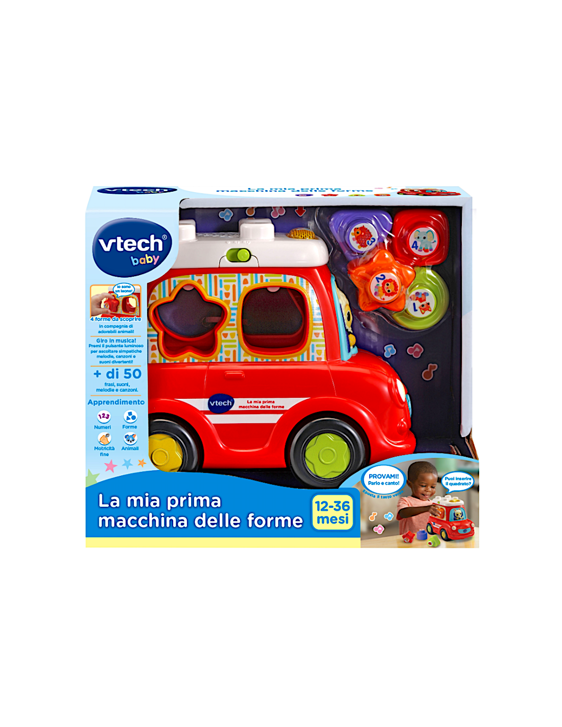 VTech La Mia Prima Macchina delle Forme - Tamburo Musicale 12-36 Mesi | shopincasa.it