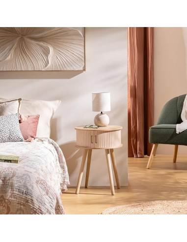 MOBILETTI E CONSOLE: vendita online Comodino, 2 ante, crema, 54x40x40 cm, ATMOSPHERA CREATEUR D'INTERIEUR in offerta