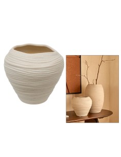VASI D'ARREDO: vendita online Vaso Ceramica Prudi, Bianco, Alto 20 cm, Diametro 22 cm in offerta