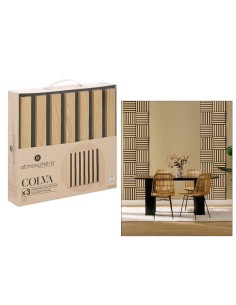 SET 3 PANNELLI 212903 COLVA 30X30CM MDF CHIARO