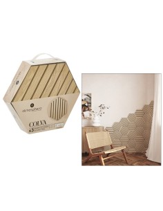 SET 3 PANNELLI 212904 COLVA 26X30CM MDF CHIARO