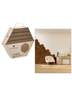SET 3 PANNELLI 212904B COLVA 26X30CM MDF SCURO