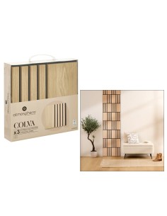 SET 3 PANNELLI 212905 COLVA 30X30CM MDF CHIARO